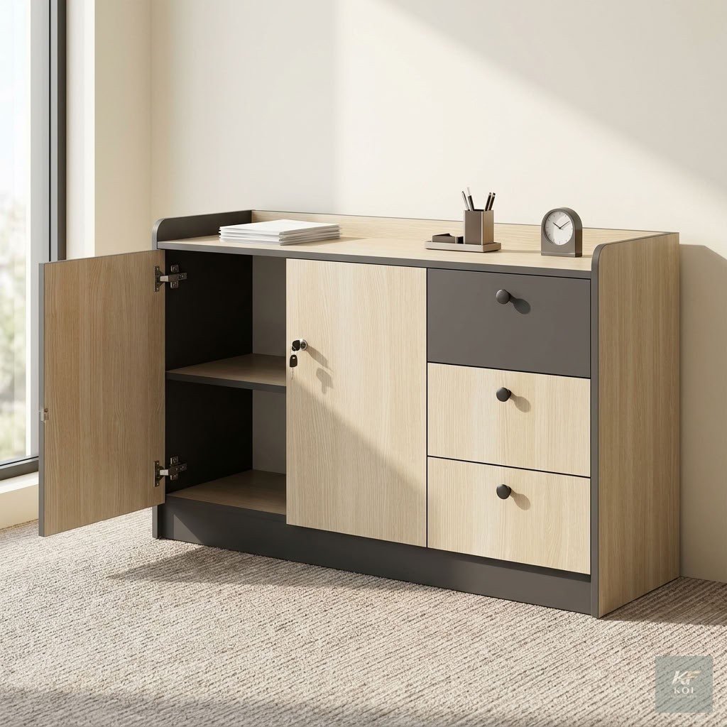 Executive Office Files Storage Lockable Credenza 3