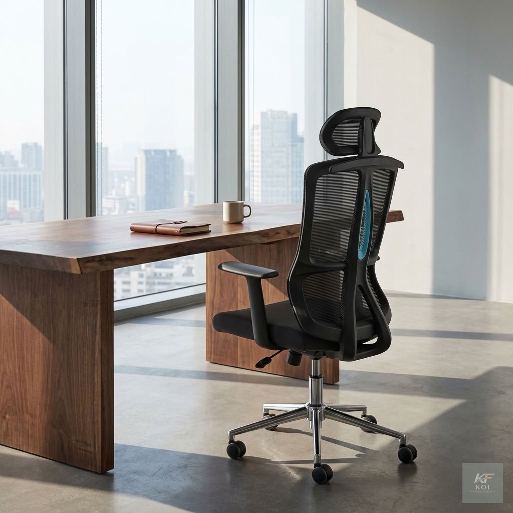 BLUEY black ergonomic high-back office chair, BLUEY ergonomic office chair, black high-back office chair, ergonomic black office chair, high-back ergonomic chair, adjustable office chair, black comput