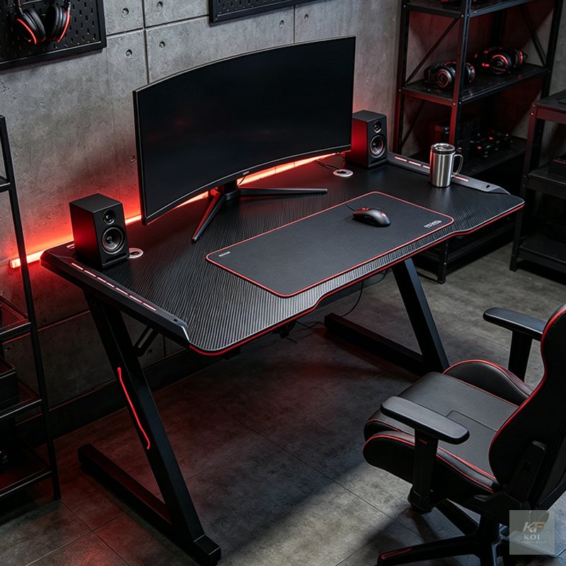 Modern Ergonomic Studio Gaming Desk 5