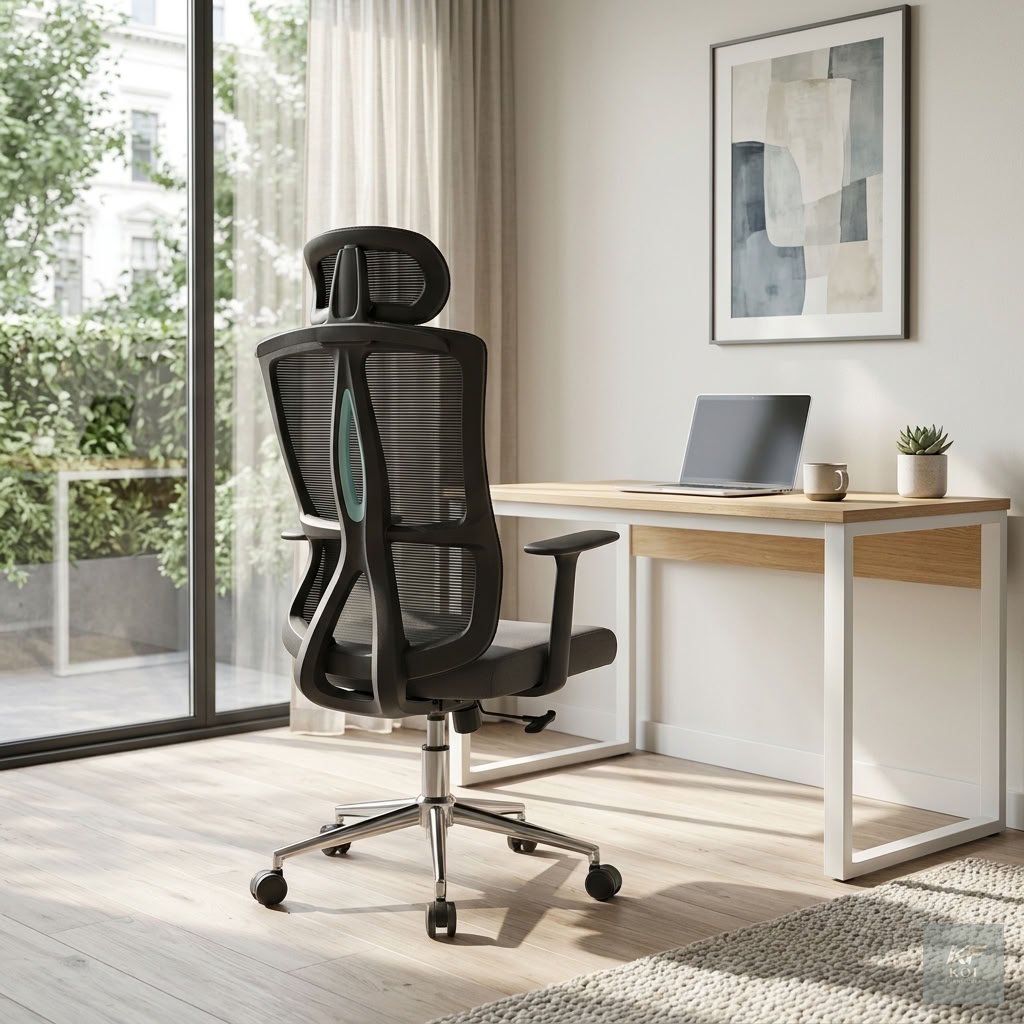 BLUEY black ergonomic high-back office chair, BLUEY ergonomic office chair, black high-back office chair, ergonomic black office chair, high-back ergonomic chair, adjustable office chair, black comput