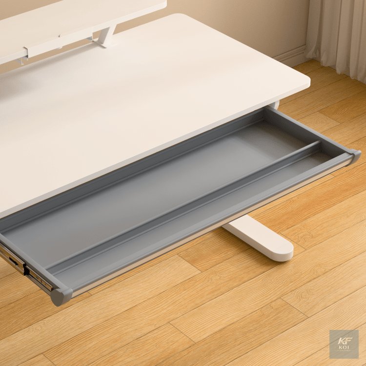White Manual Adjustable Home Office Desk 11