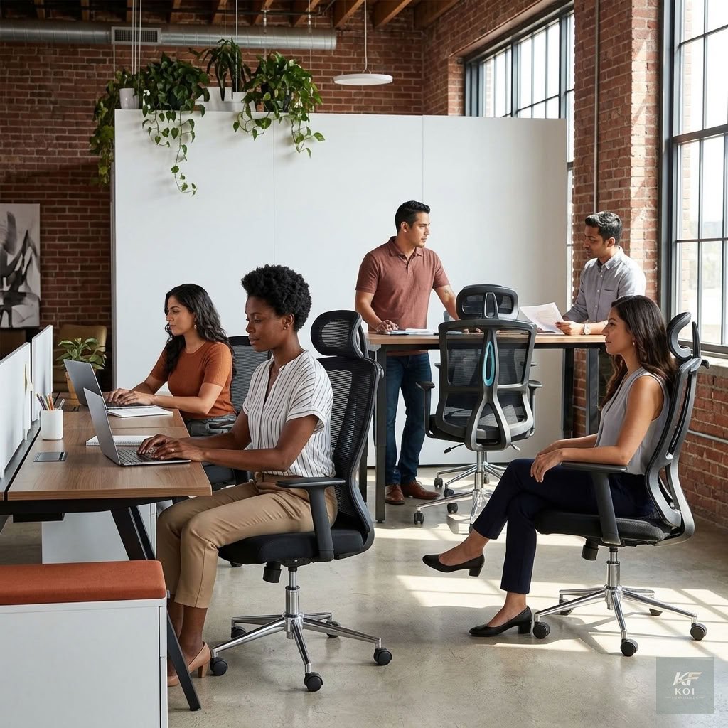 BLUEY black ergonomic high-back office chair, BLUEY ergonomic office chair, black high-back office chair, ergonomic black office chair, high-back ergonomic chair, adjustable office chair, black comput