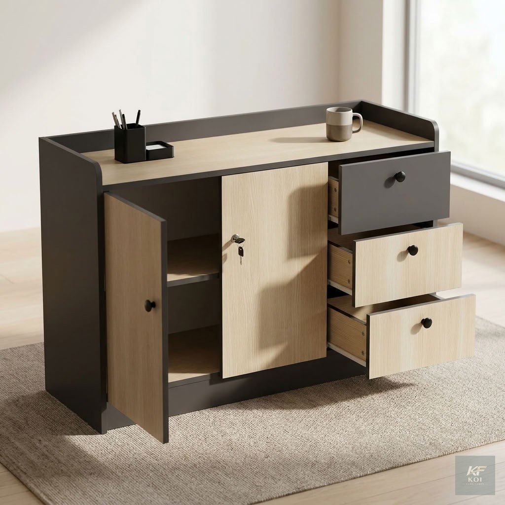 Executive Office Files Storage Lockable Credenza 9